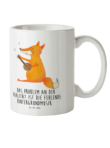 Mr. & Mrs. Panda Kinderbecher Fuchs Gitarre mit Spruch in Weiß