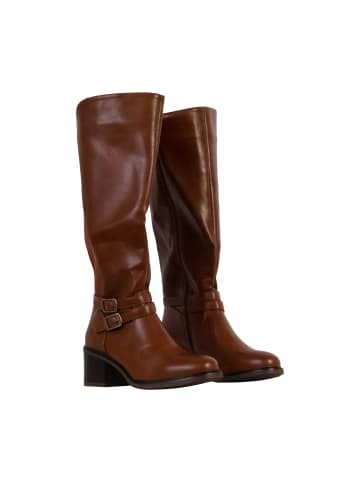 Divine Factory Stiefel mit Reißverschluss Braun