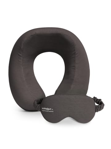 Hauptstadtkoffer Schlafbrille,ergonomisches Reisekissen, Memory Foam Nackenkissen in Graphite