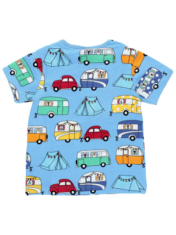 Villervalla T-Shirt Camping in blau