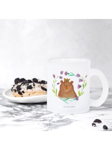 Mr. & Mrs. Panda Trinkglas Bär Königin ohne Spruch in Transparent