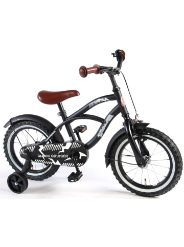 Volare Kinderfahrrad Black Cruiser für Jungen 14 Zoll Kinderrad in Schwarz 3 Jahre