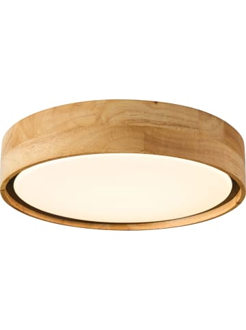 Licht-Erlebnisse Deckenlampe EEK F Ø 31 x (H)6.5 cm in Natur Weiß