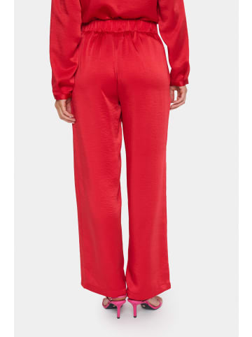SAINT TROPEZ Casual Hose DinneSZ Lockere Passform in Crimson
