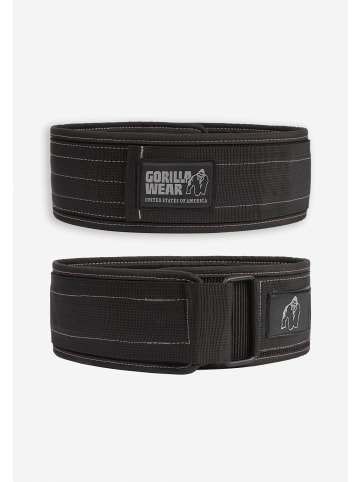 Gorilla Gewichthebergürtel - Nylon 4 Zoll - Schwarzes/Grau