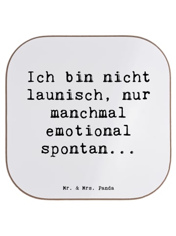 Mr. & Mrs. Panda Tischuntersetzer Spruch Emotionen ausdrücken mi... in Weiß
