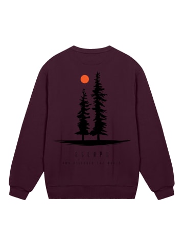 F4NT4STIC Sweatshirt Escape Discover the World Pinetree in maroon