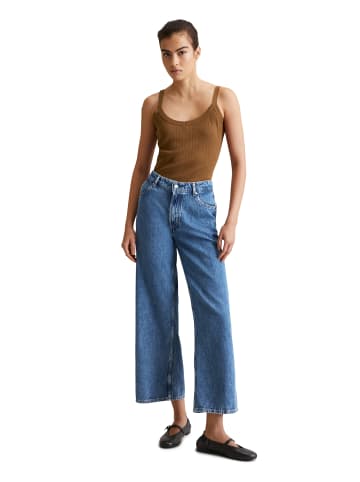 Marc O'Polo DENIM Pointelle-Top slim in Melted Chocolate