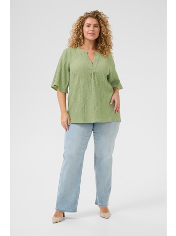 KAFFE curve Kurzarm-Bluse KCmorine Regular fit in Oil Green