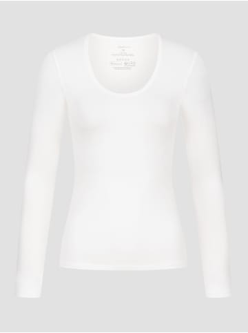 Erlich Textil  Light Touch tiefausgeschnittenes Langarmshirt aus Lyocell - seidig weich in ecru