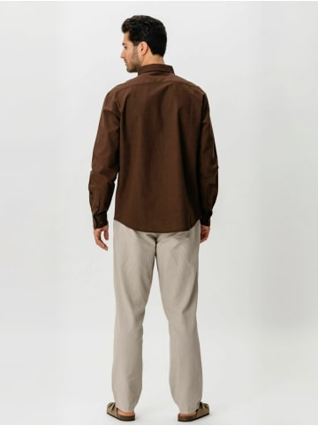 TeeShoppen Hemd Linen Blend in Coffee