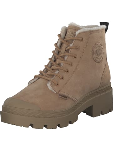 Palladium Schnürstiefel in beige ochre tan