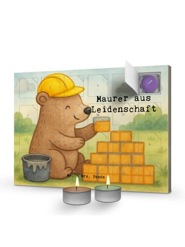Mr. & Mrs. Panda Adventskalender Maurer Leidenschaft Design mit ... in Weiß