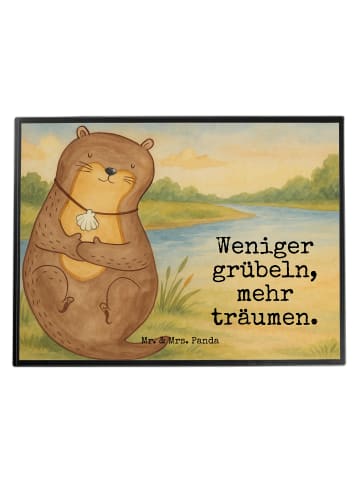 Mr. & Mrs. Panda Schreibunterlage Otter Muschel Design mit Spruch in Weiß