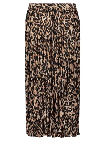 Betty Barclay Plisseerock mit Gummizug in Schwarz/Beige