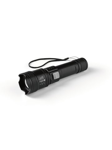 EASYmaxx Taschenlampe wiederaufladbar 3,7V schwarz inkl. USB-Kabel Schwarz