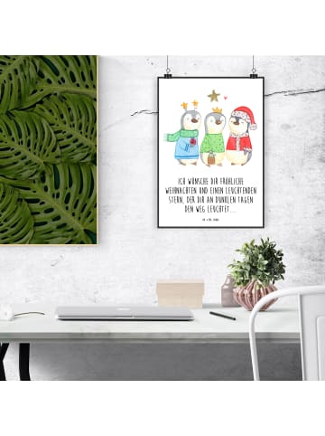 Mr. & Mrs. Panda Poster Winterzeit Heilige drei Könige mit Spruch in Weiß