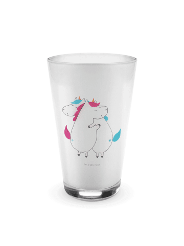 Mr. & Mrs. Panda Glas Einhörner Umarmen ohne Spruch in Transparent