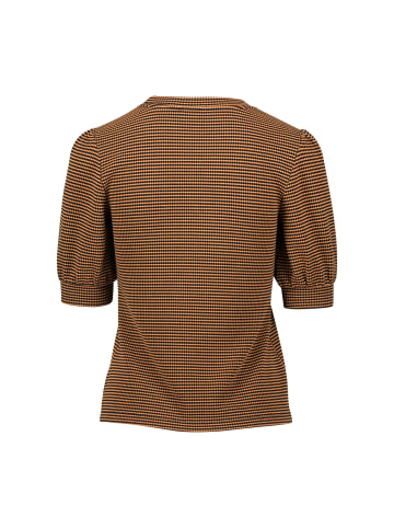 Zero  Strukturshirt mit kurzen Puffärmeln in BlackCamel
