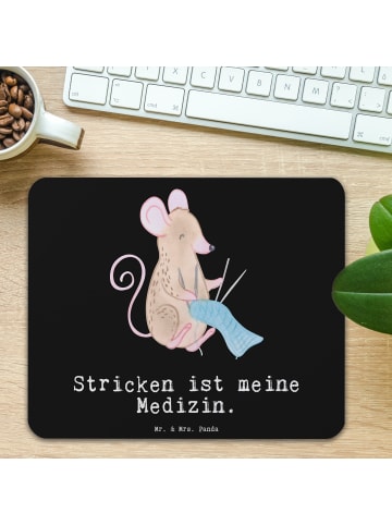 Mr. & Mrs. Panda Mouse Pad Maus Stricken mit Spruch in Schwarz