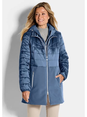 GOLDNER Steppmantel Steppmantel mit Softshell-Einsatz in rauchblau