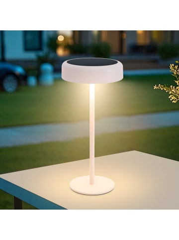 ZMH Tischleuchte LED Solarenergie in weiß 3600mhA Touch Dimmbar mit USB Akku