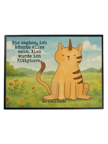 Mr. & Mrs. Panda tischmatte Einhorn Katze Design mit Spruch in Weiß