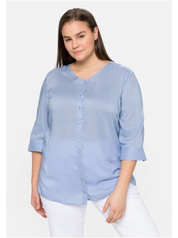 sheego Bluse in mittelblau