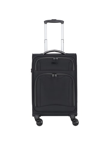 D&N Travel Line 9204 4 Rollen Kabinentrolley 55 cm in schwarz