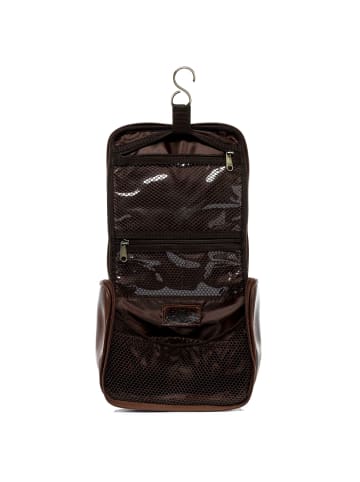 SID & VAIN Leder-Kulturtasche Leder Kulturtasche Unisex HEATHROW in braun