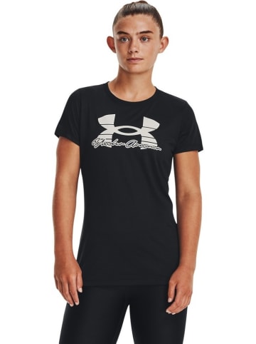 Under Armour Shirt "UA Tech Script Kurzarm-Oberteil" in Schwarz