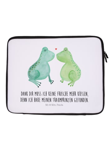 Mr. & Mrs. Panda Notebook Tasche Frosch Liebe mit Spruch in Weiß