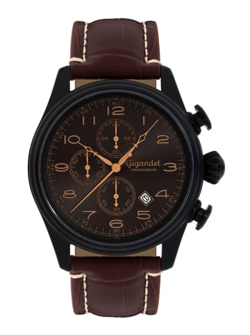 Gigandet Quarzuhr Chronograph "TIMELESS" in Braun/Schwarz