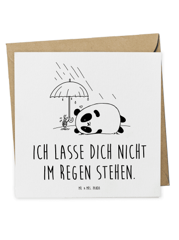Mr. & Mrs. Panda Deluxe Karte Panda Freundschaft mit Spruch in Weiß