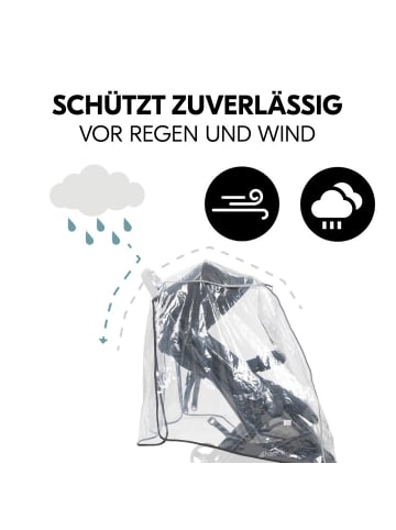 Hauck Universal Regenschutz für Geschwisterwagen in schwarz,grau