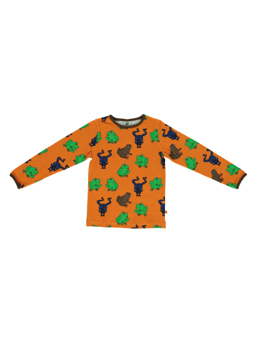 Småfolk Langarmshirt Frosch in orange