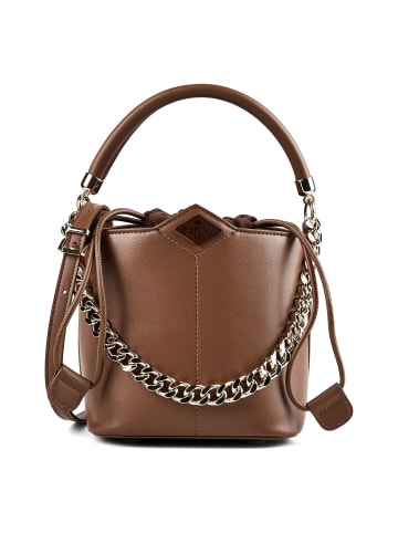 Replay Beuteltasche Leder 20 cm brown