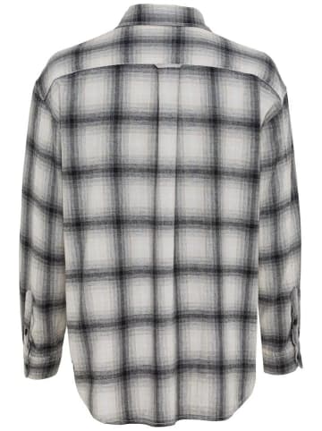 Camel Active Langarmbluse in heather grey check