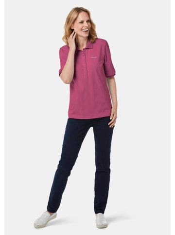 GOLDNER Poloshirt Poloshirt in hochwertiger Pikee-Qualität in beere