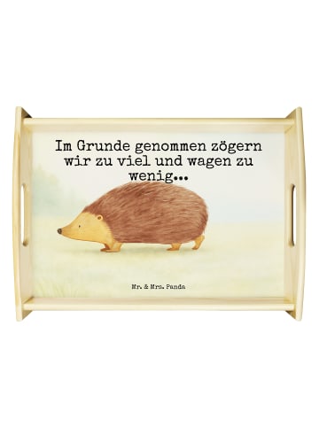 Mr. & Mrs. Panda Dekotablett Igel Herzen Design mit Spruch in Weiß
