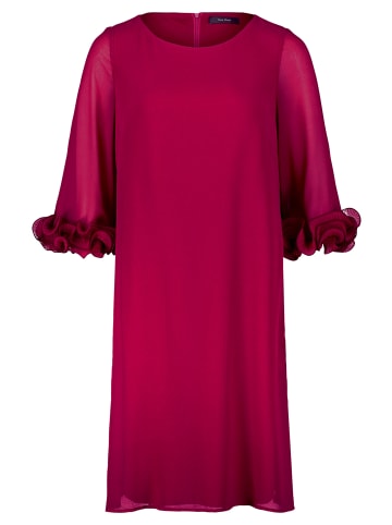 Vera Mont Cocktailkleid mit Rüschen in Dark Raspberry