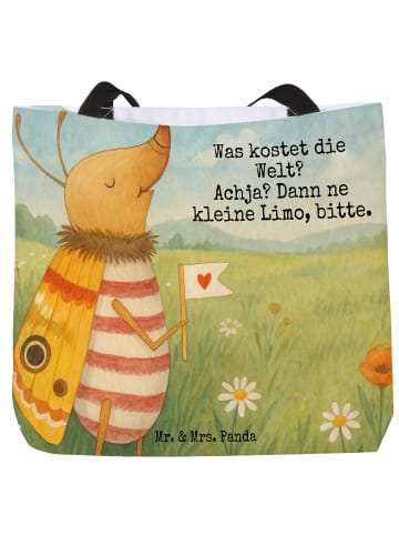 Mr. & Mrs. Panda Shopper Nachtfalter Fähnchen Design mit Spruch in Weiß