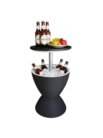 relaxdays Beistelltisch "Kühlfunktion" in Schwarz - 30 L