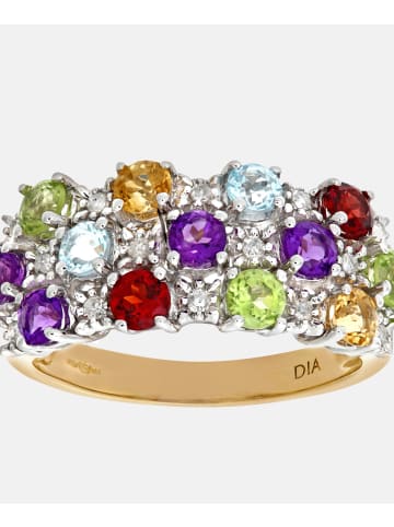 Diamant L'éternel Ring aus 375 Gelbgold mit Diamant mit Amethyst