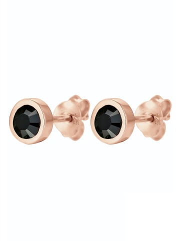 Elli Ohrringe 925 Rosegold in Schwarz