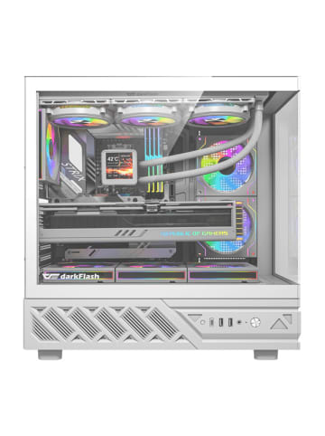 DarkFlash DarkFlash DS950 PC Gehäuse + 6 Lüfter Weiß
