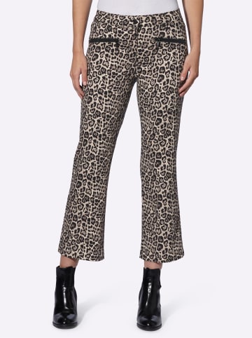 Heine Jeans in beige-schwarz-bedruckt