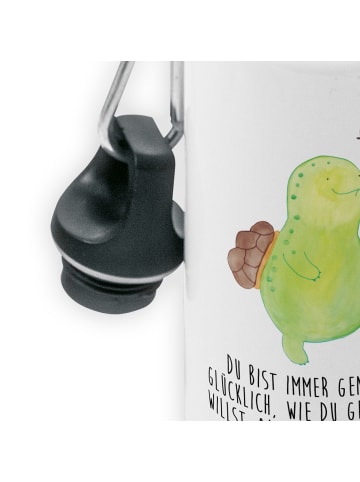 Mr. & Mrs. Panda Trinkflasche Schildkröte Pfeifen mit Spruch in Weiß