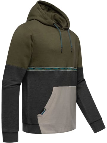 ragwear Hoodie Blocky Hoody in Dark Olive