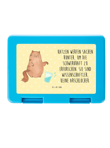 Mr. & Mrs. Panda Frischhaltedose Katze Wasserglas mit Spruch in Gelb Pastell